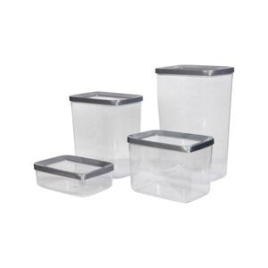 SÖNMEZ KRİSTAL SAKLAMA 4-LÜ SET DİKDÖRTGEN (749)