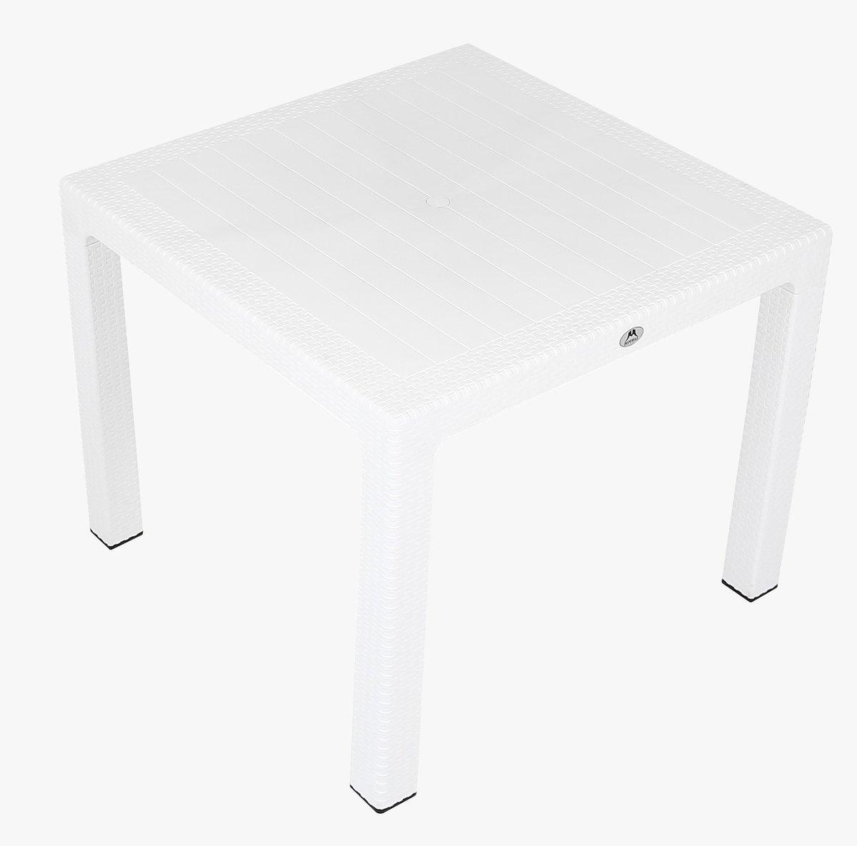 SÖNMEZ 80 X 80 ELİT RATTAN MASA BEYAZ