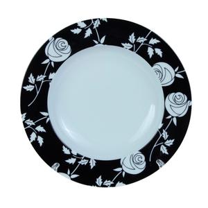KÜTAHYA PORSELEN LB23CK612 ÇUKUR TABAK SİYAH ÇİÇEK
