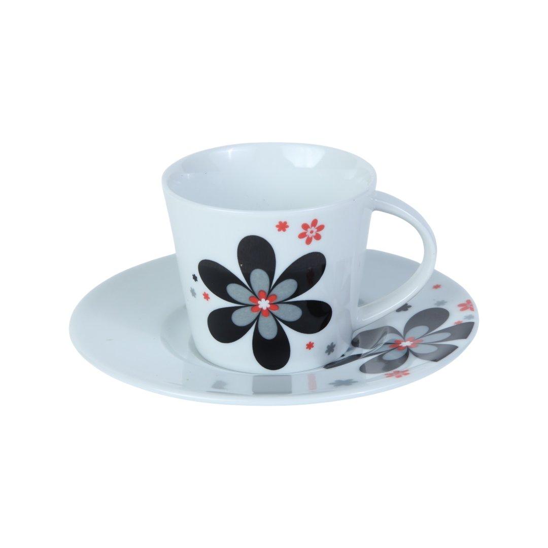 KÜTAHYA PORSELEN TL02CT935 ÇAY FİNCANI VE TABAK BEYAZ