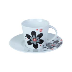 KÜTAHYA PORSELEN TL02CT935 ÇAY FİNCANI VE TABAK BEYAZ