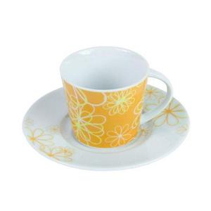KÜTAHYA PORSELEN TL12KT914 KAHVE FİNCANI+ TABAĞI SARI ÇİÇEK